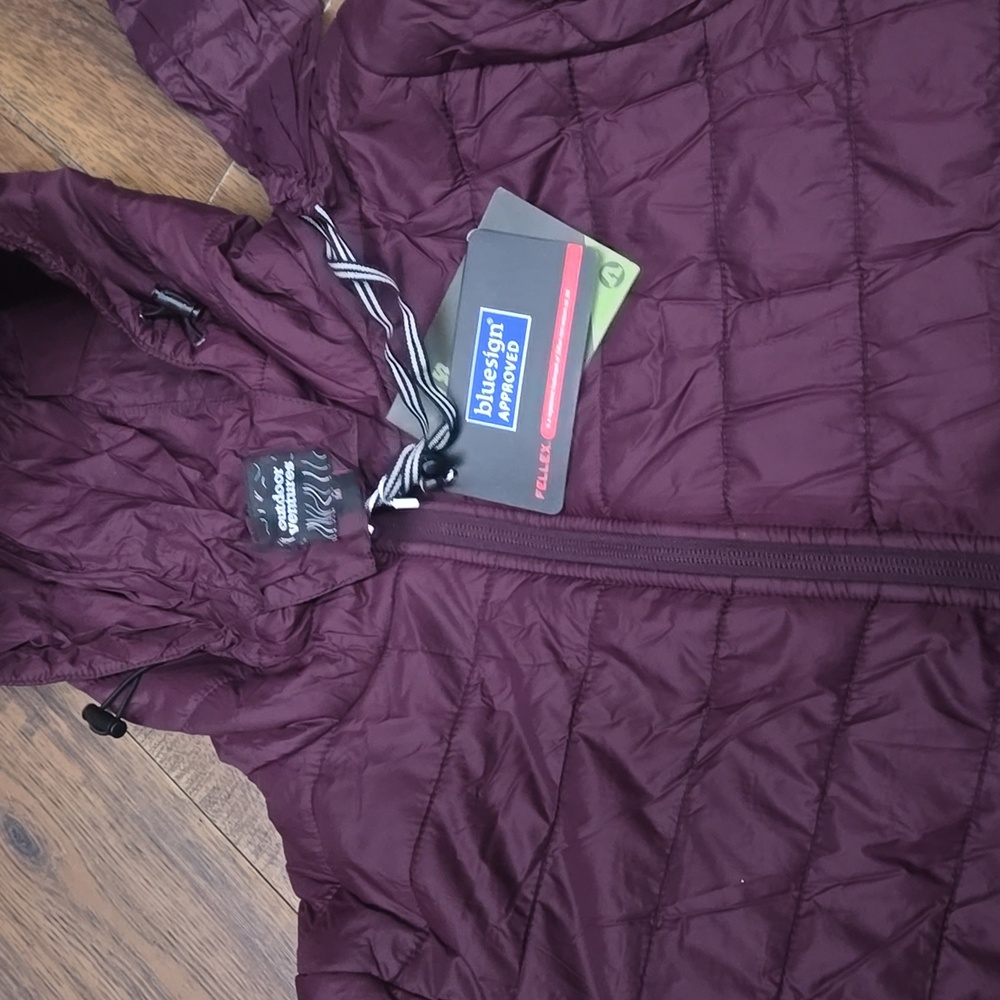 Outdoor Ventures Medium Purple Puffer  Hooded Jacket